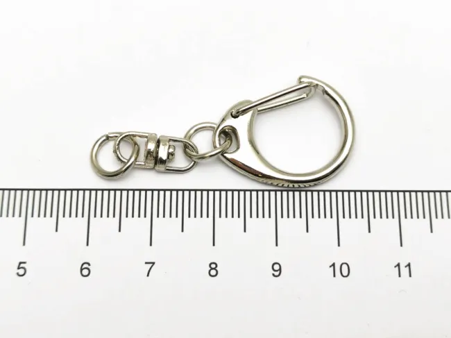 Inchizatoare carabina cu inel rotativ 45mm argintiu inchis