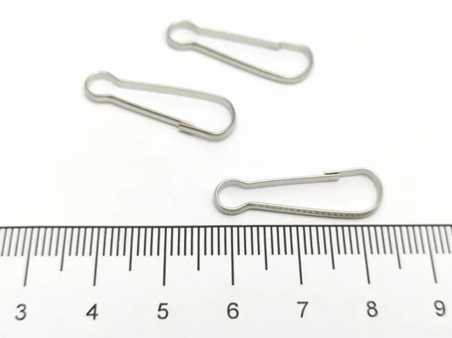 Inchizatoare tip carlig breloc otel inoxidabil 25x8x2mm