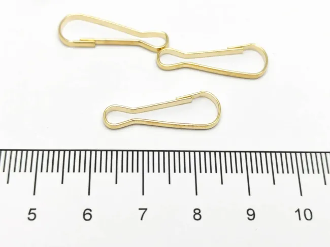 Inchizatoare tip carlig breloc 22x8x1.5mm auriu
