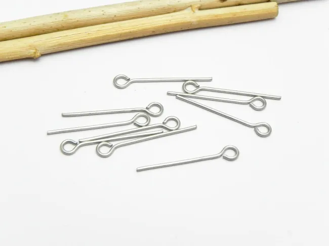 Ace cu bucla otel inoxidabil lungime 2cm, grosime 0.8mm (50buc)