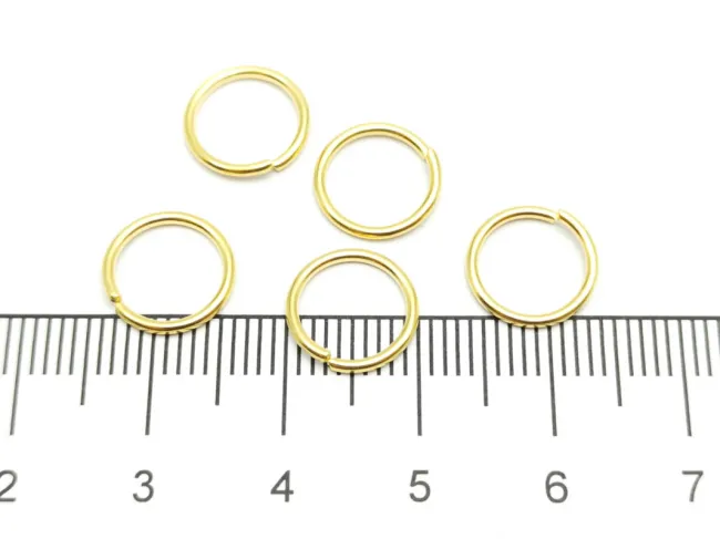 Zale otel inoxidabil auriu 10mm, grosime 1mm (10buc)