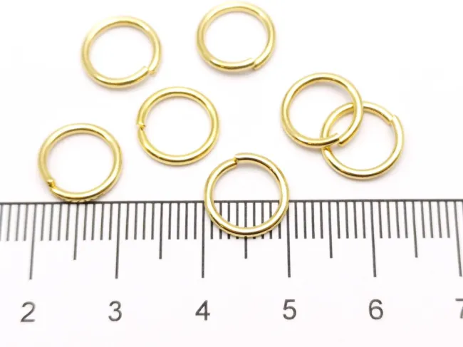 Zale otel inoxidabil auriu 10mm, grosime 1.2mm (10buc)