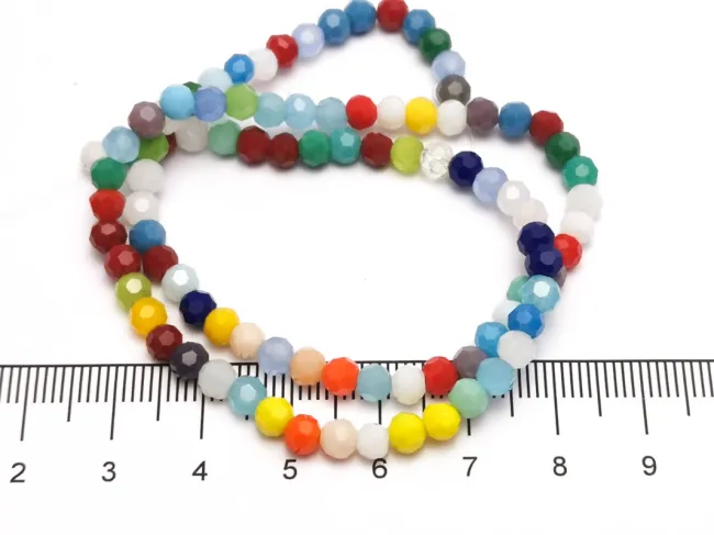 Margele cristal rotund fatetat 4mm multicolor opac (sirag)