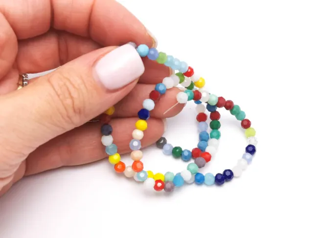 Margele cristal rotund fatetat 4mm multicolor opac (sirag)