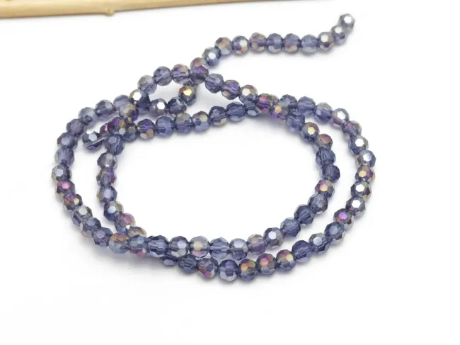 Margele cristal rotund fatetat 4mm indigo AB (sirag)