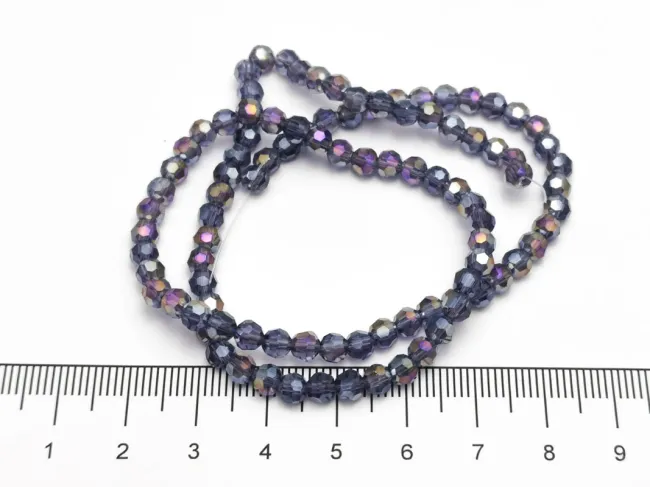 Margele cristal rotund fatetat 4mm indigo AB (sirag)