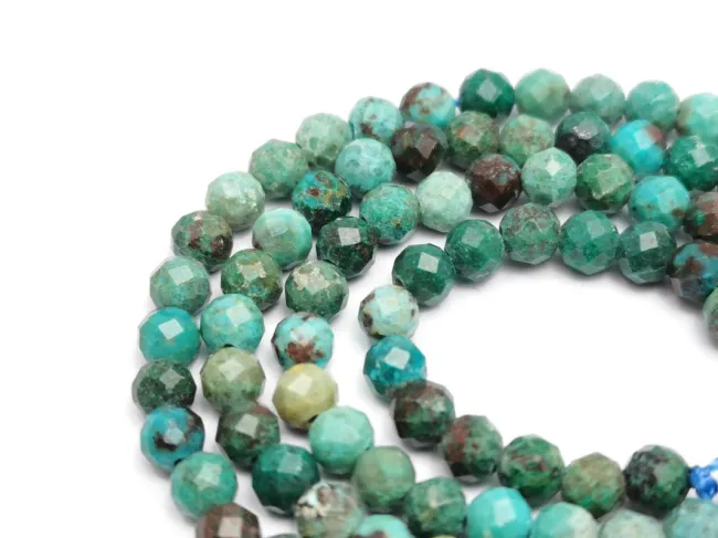 Sirag natural chrysocolla microfatetata 3.5mm