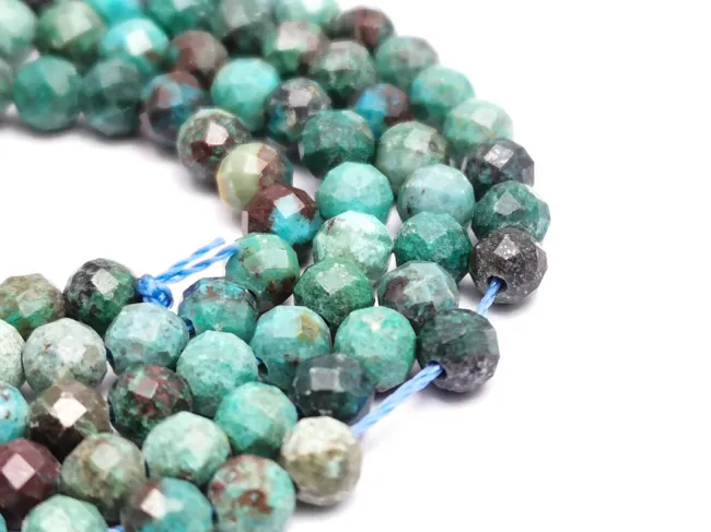 Sirag natural chrysocolla microfatetata 3.5mm