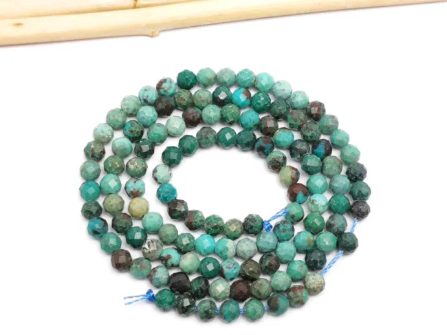 Sirag natural chrysocolla microfatetata 3.5mm