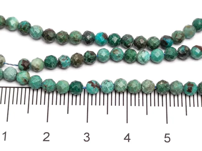 Sirag natural chrysocolla microfatetata 3.5mm