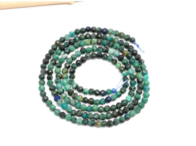 Sirag natural chrysocolla microfatetata 2mm