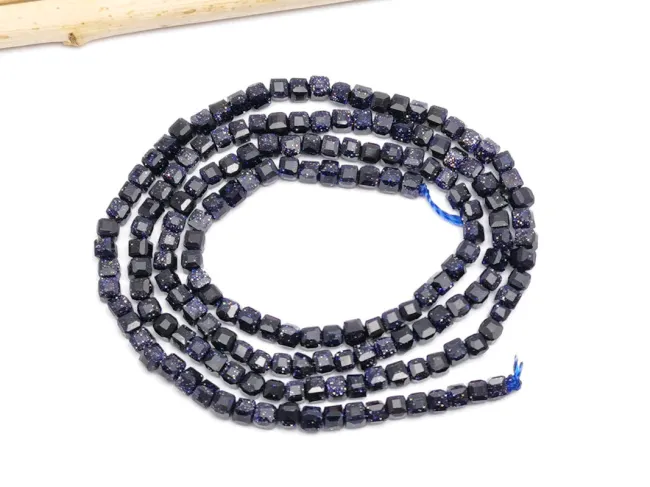 Sirag blue goldstone cub 2x2mm