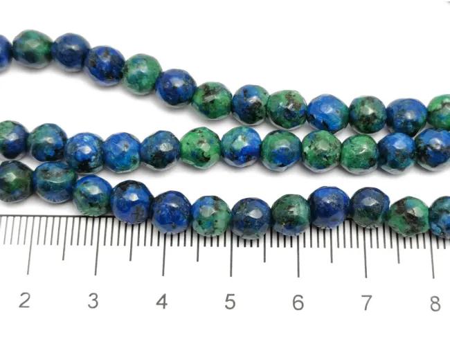 Sirag jad fatetat 6mm albastru verde