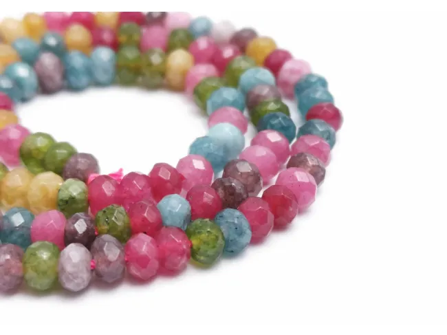 Sirag jad rondel 4x3mm mix multicolor