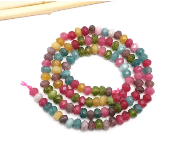 Sirag jad rondel 4x3mm mix multicolor