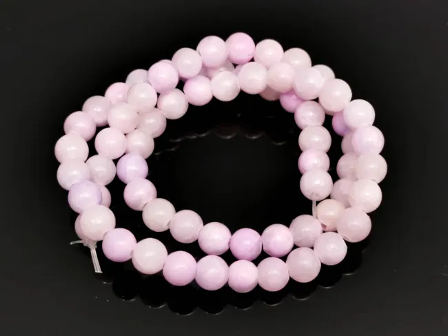 Sirag jad sfere 6mm roz lila pastel