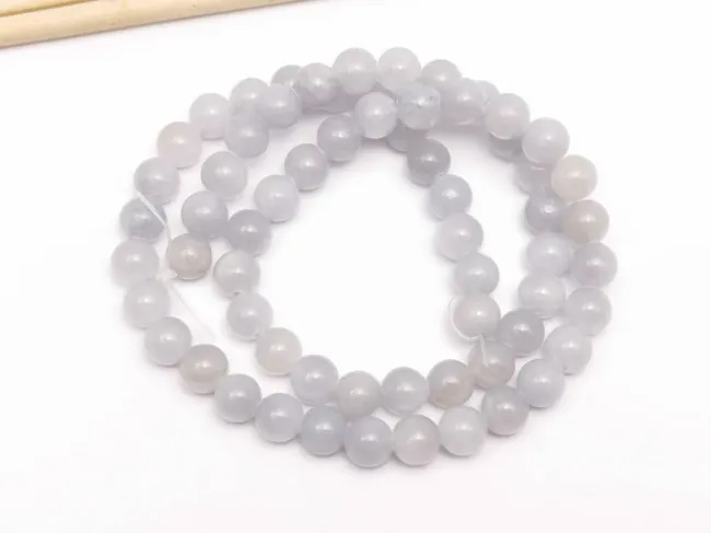 Sirag jad sfere 6mm gri pastel
