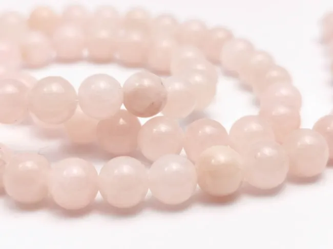 Sirag jad sfere 6mm roz pastel