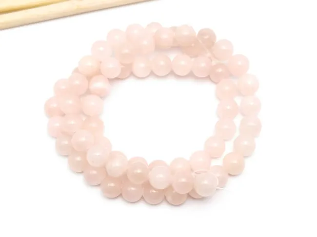 Sirag jad sfere 6mm roz pastel
