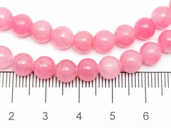 Sirag jad sfere 6mm roz cireasa