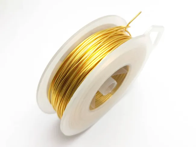 Sarma de modelaj cupru non tarnish grosime 1.25mm gold (1m)