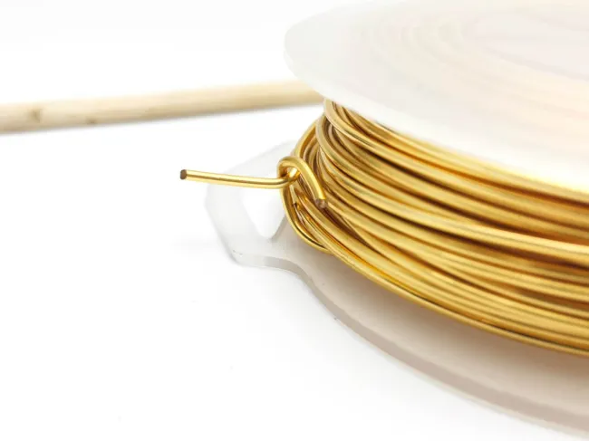Sarma de modelaj cupru non tarnish grosime 1.5mm gold (1m)