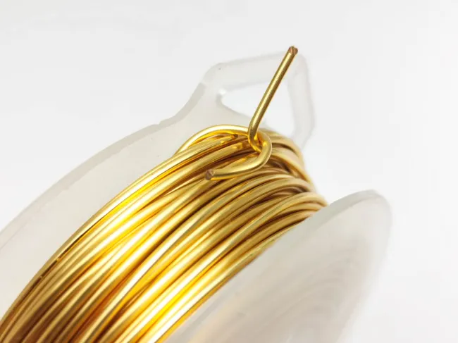 Sarma de modelaj cupru non tarnish grosime 1.5mm gold (1m)