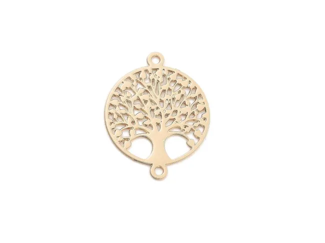 Link filigran copacul vietii auriu 15x12mm