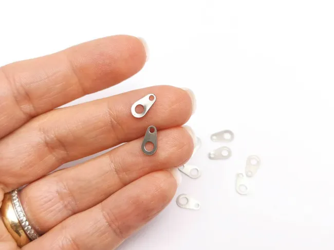 Terminatie lant otel inoxidabil 316 hipoalergenic 8x4x1mm (1buc)