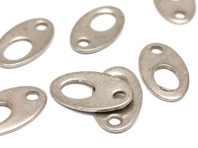 Terminatie lant otel inoxidabil 12x7x0.8mm (1buc)