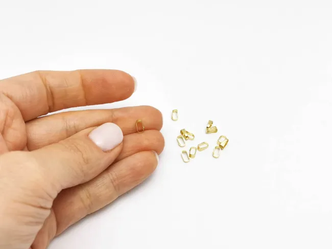 Agatatoare pandantiv otel inoxidabil 304 auriu 6x3.5x2mm (1buc)