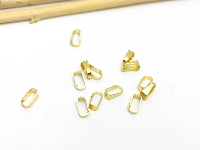 Agatatoare pandantiv otel inoxidabil 304 auriu 6x3.5x2mm (1buc)