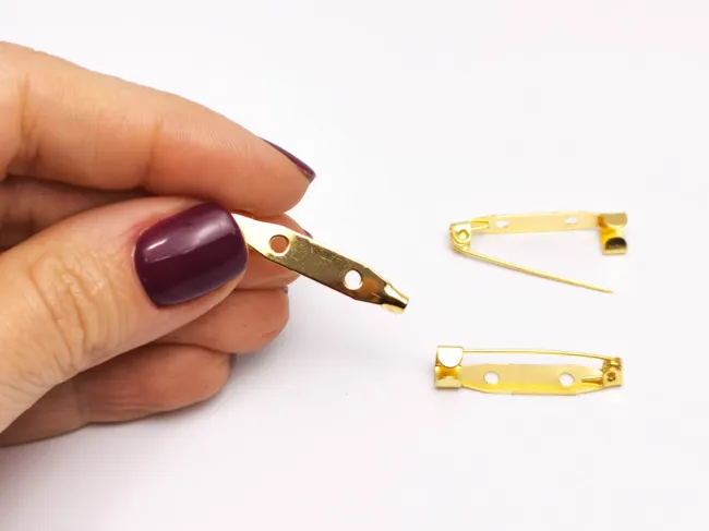 Baza pentru brosa 30x5mm auriu (1buc)