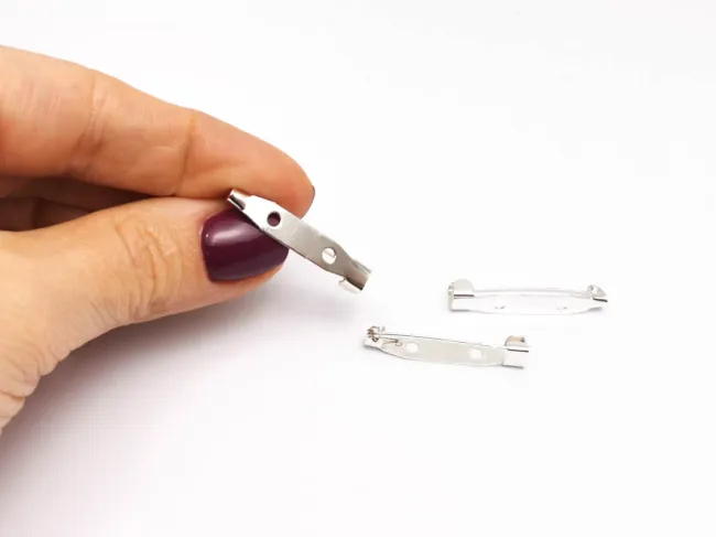 Baza pentru brosa 30x5mm argintiu (1buc)