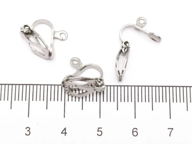 Tortite cercei otel inoxidabil 304 cu clips 12x6x9mm (2buc)