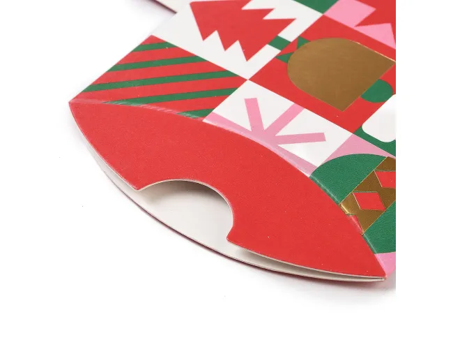 Cutiuta carton pentru bijuterii craciun 13x11.5x2.75cm