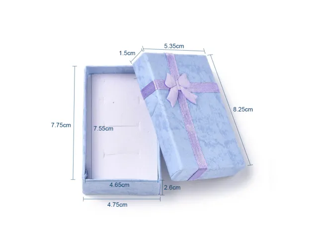 Cutiuta cadou pentru bijuterii 8.25x5.3x2.65cm albastru