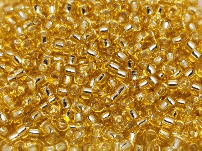 Miyuki Rocailles Rotunde 11/0 Silver Lined Light Gold (10g)