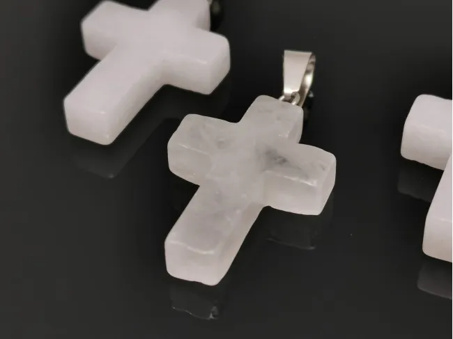 Pandantiv jad cruce 35x18mm