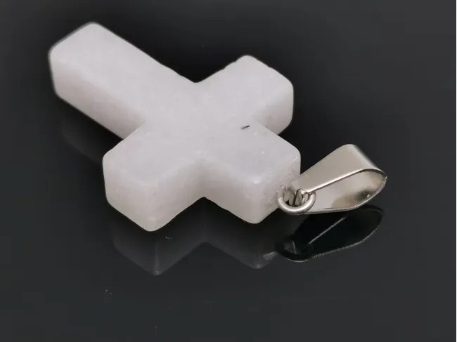 Pandantiv jad cruce 35x18mm