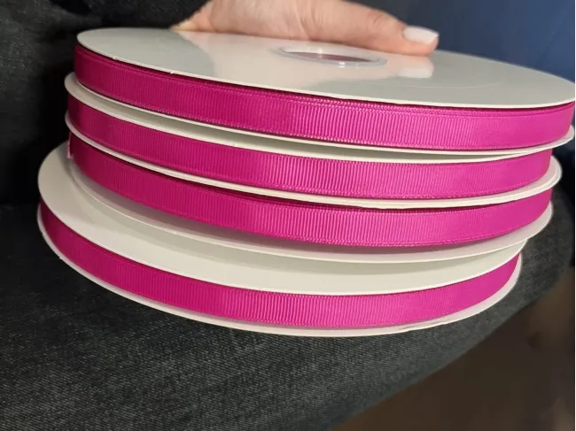 Panglica ripsata latime 10mm fucsia (5m)