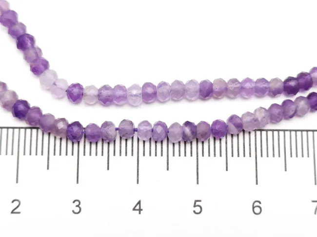 Sirag ametist rondele microfatetate 3.5x2~2.5mm