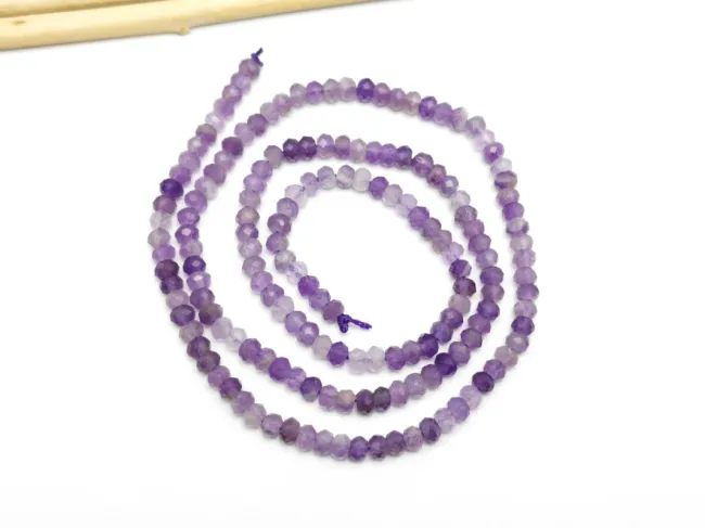 Sirag ametist rondele microfatetate 3.5x2~2.5mm