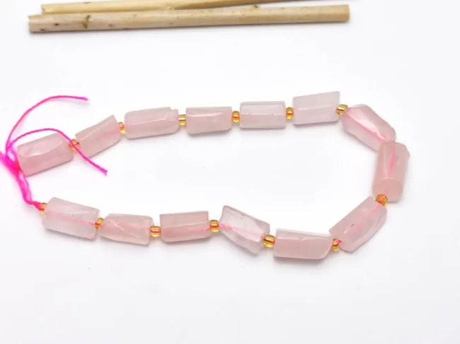 Sirag scurt cuart roz tub 13~11x6~7mm