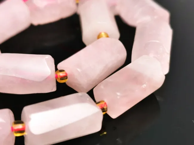 Sirag scurt cuart roz tub 13~11x8~9mm