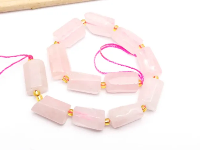 Sirag scurt cuart roz tub 13~11x8~9mm