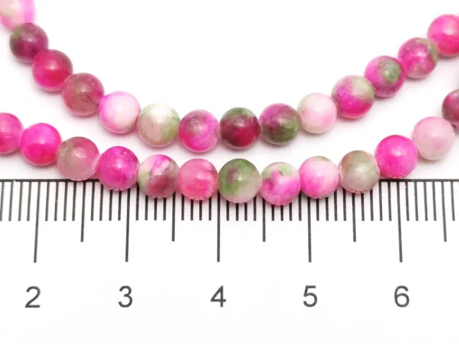 Sirag jad 4mm roz intens verde
