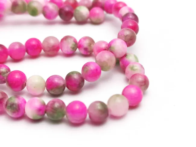 Sirag jad 4mm roz intens verde