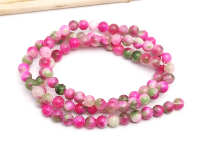 Sirag jad 4mm roz intens verde
