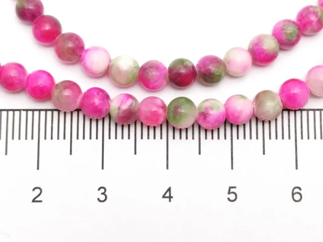 Sirag jad 4mm roz intens verde